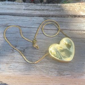 Vintage Carlos Biagi Big Heart Choker Necklace